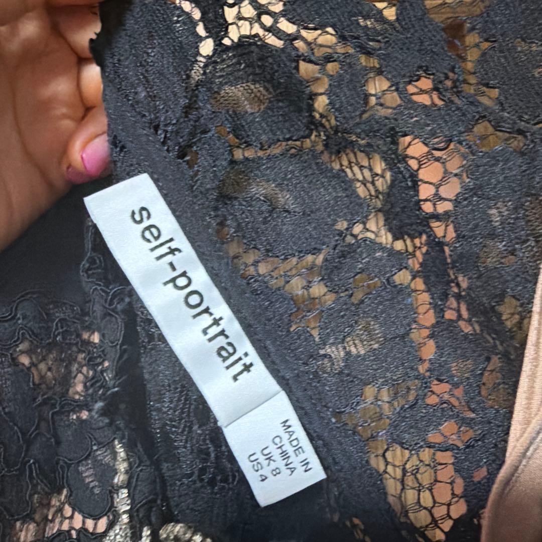 セルフポートレート　ワンピース　ドレス　レース　ラインストーン　Mサイズ　美品。