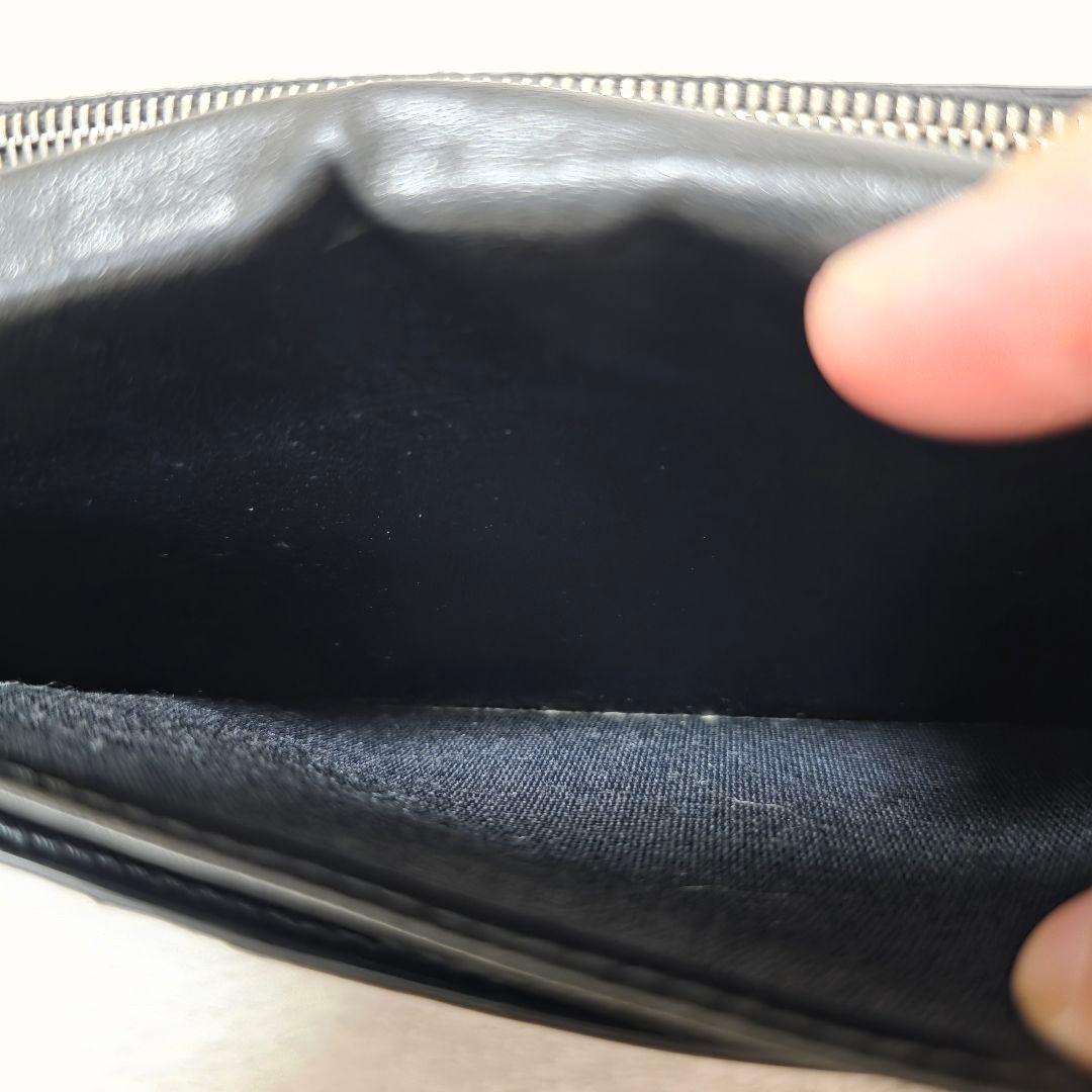 CELINE　ブラック　黒　レザーエンボス　長財布