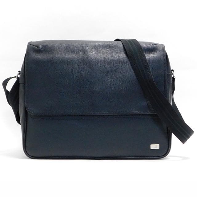 極美品 dunhill ダンヒル メッセンジャーバッグ レザー 黒 A4可