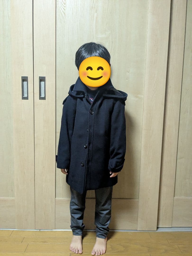 CELINE フード付きウールコート 120