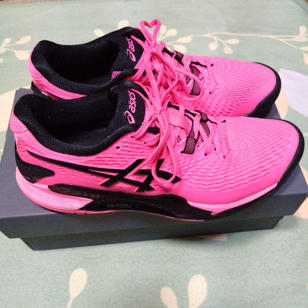 け*い様 asics テニスシューズ ゲルレゾリューション9 ショッキングピンク