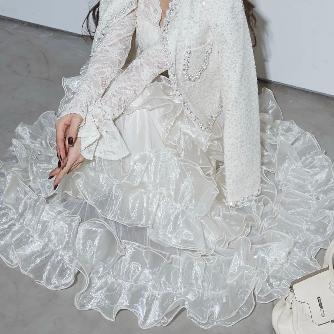 ANDREA & Co. フリルティアードプリーツスカート