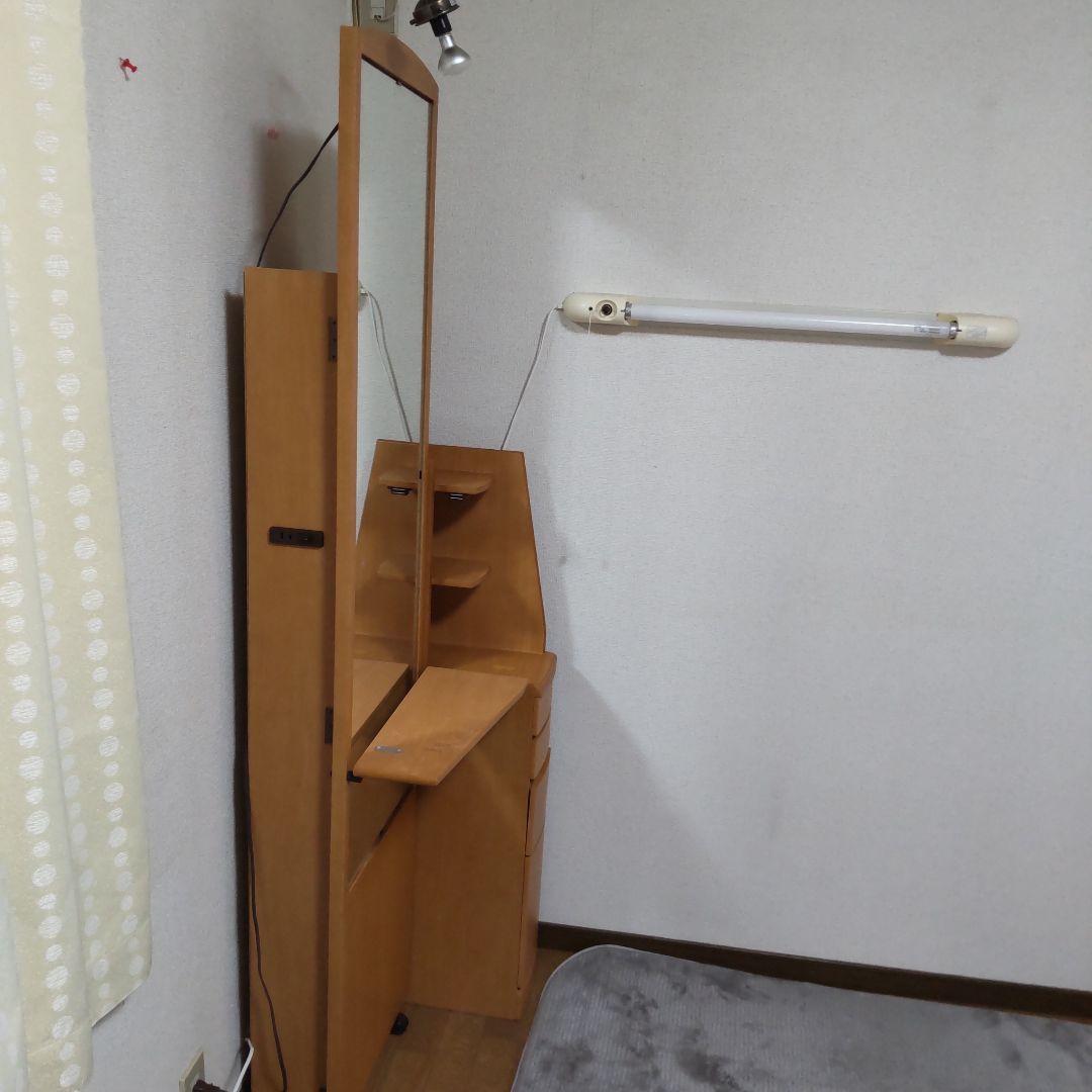 全身鏡付きドレッサー・収納 59x40x182cm