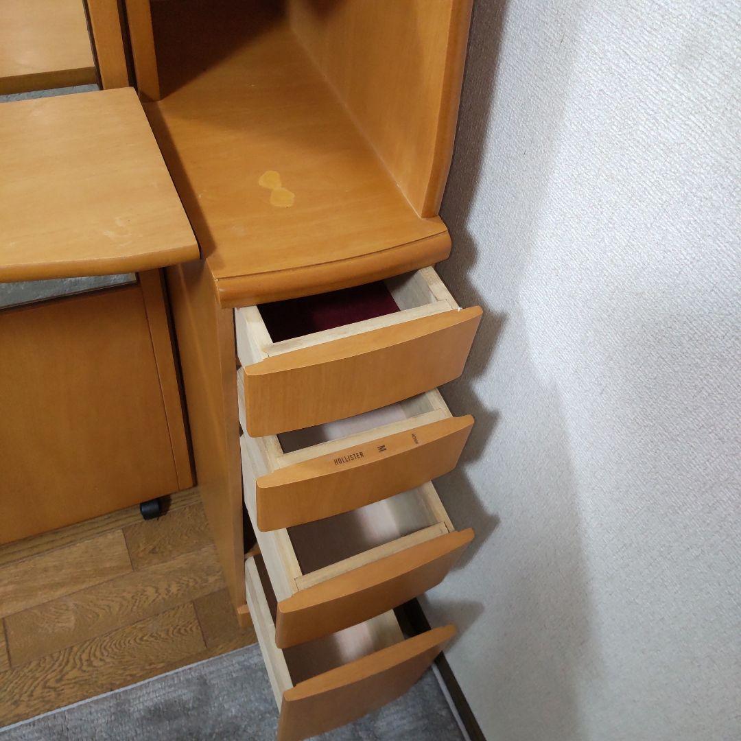 全身鏡付きドレッサー・収納 59x40x182cm