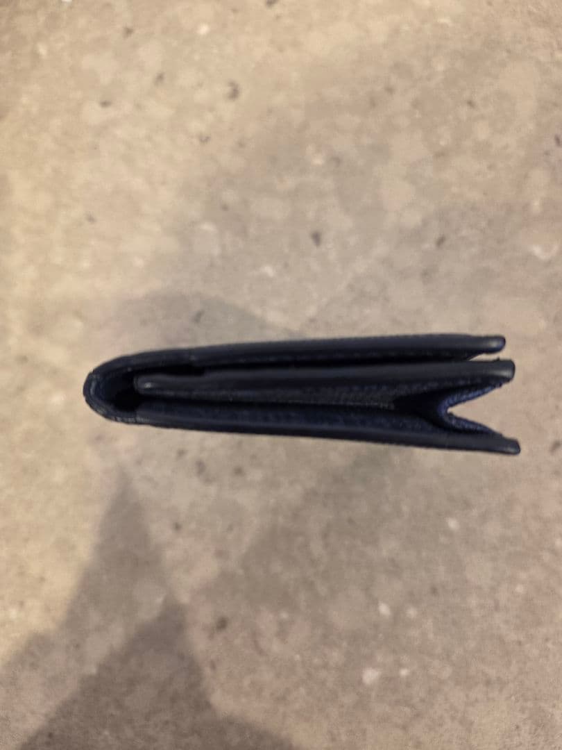 LOEWE ネイビー 型押しレザー 名刺入れ