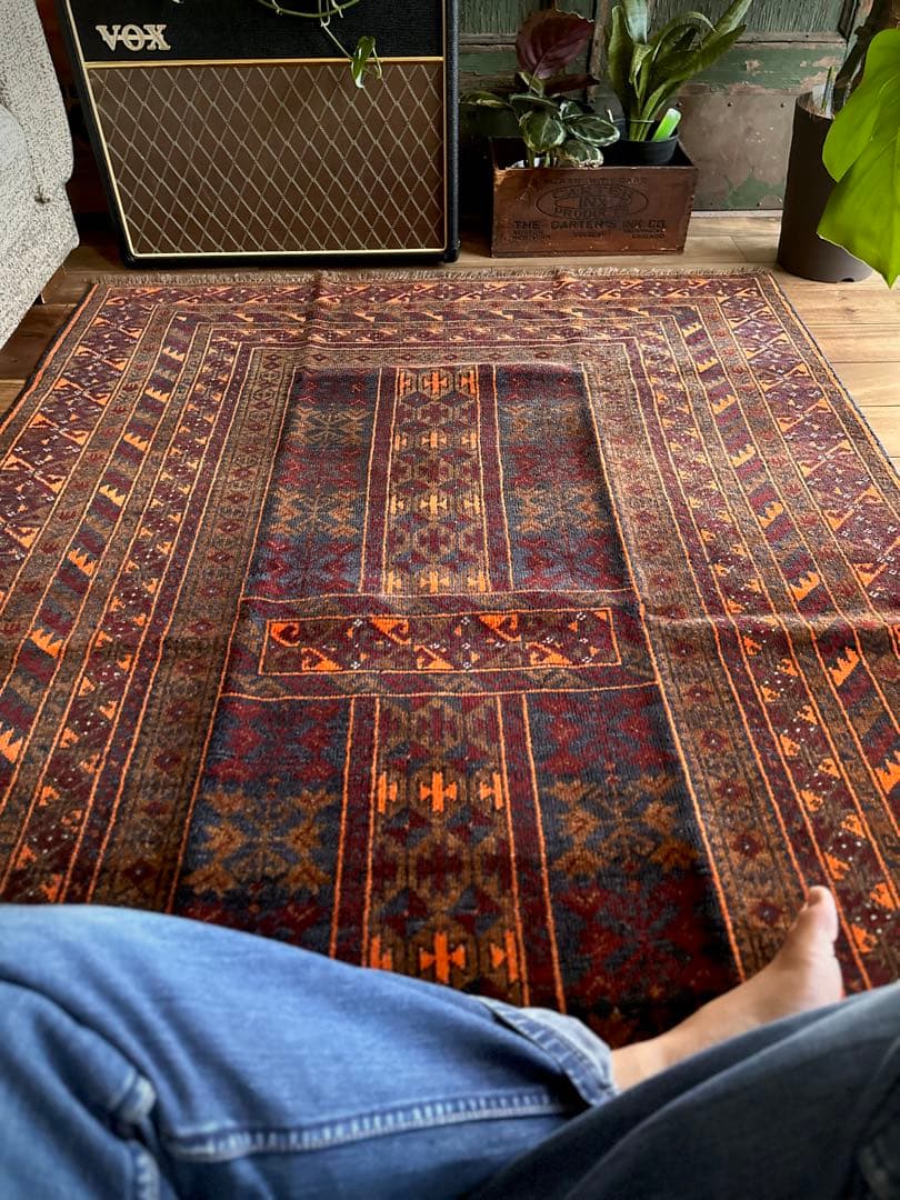 トライバルラグ　ヴィンテージラグ　アフガンラグ　トルクメン　アリホジャ　美品