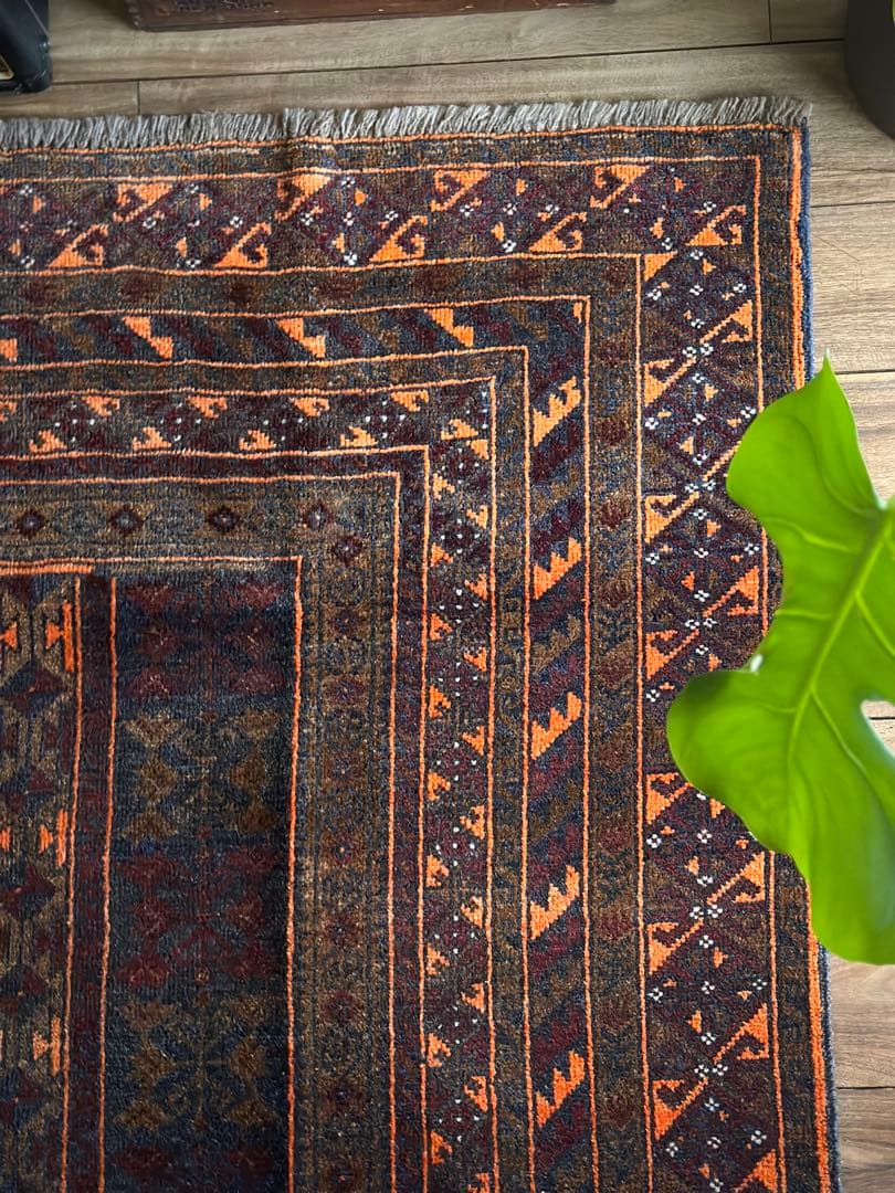 トライバルラグ　ヴィンテージラグ　アフガンラグ　トルクメン　アリホジャ　美品