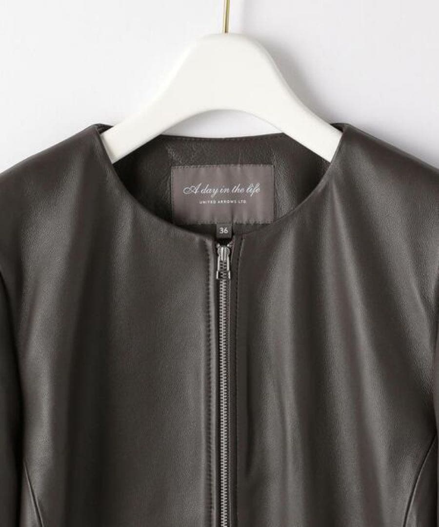 極美品✨ユナイテッドアローズ アデイインザライフラムレザー ノーカラーライダース