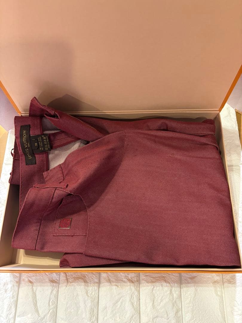 #美品Louis Vuitton エンジ系レディースストレートデニム#サイズ38