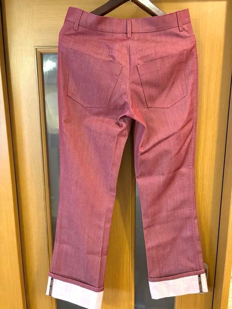 #美品Louis Vuitton エンジ系レディースストレートデニム#サイズ38