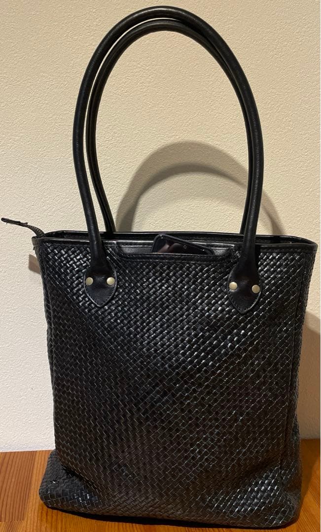 本革ゴート✖︎カーフレザー イントレチャートトート