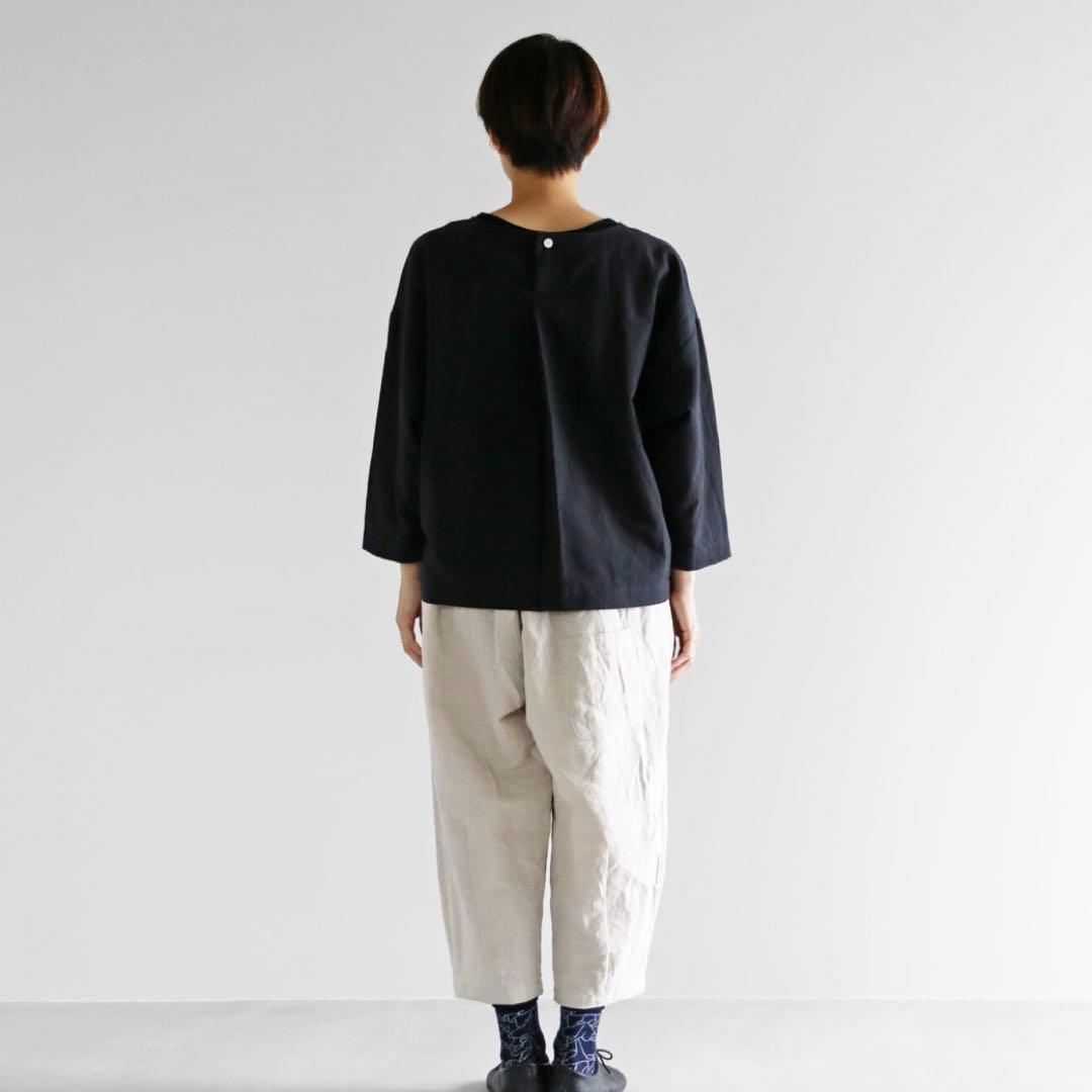 huis 遠州織物　レピアプルオーバ ブラック　U605