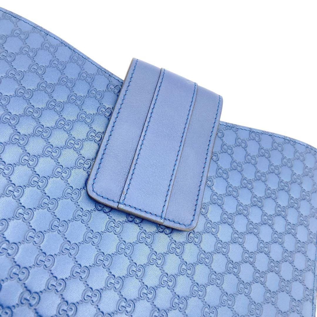 未使用✨GUCCI グッチ　タブレットケース　マイクロGG ブルー　オールレザー