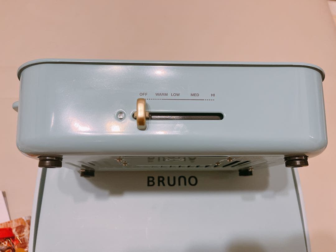 【美品】ブルーノ コンパクトホットプレート本体 プレート3種BOE021