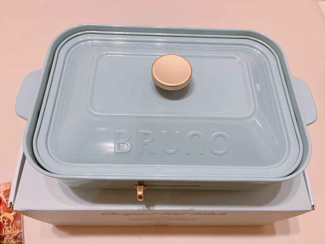 【美品】ブルーノ コンパクトホットプレート本体 プレート3種BOE021