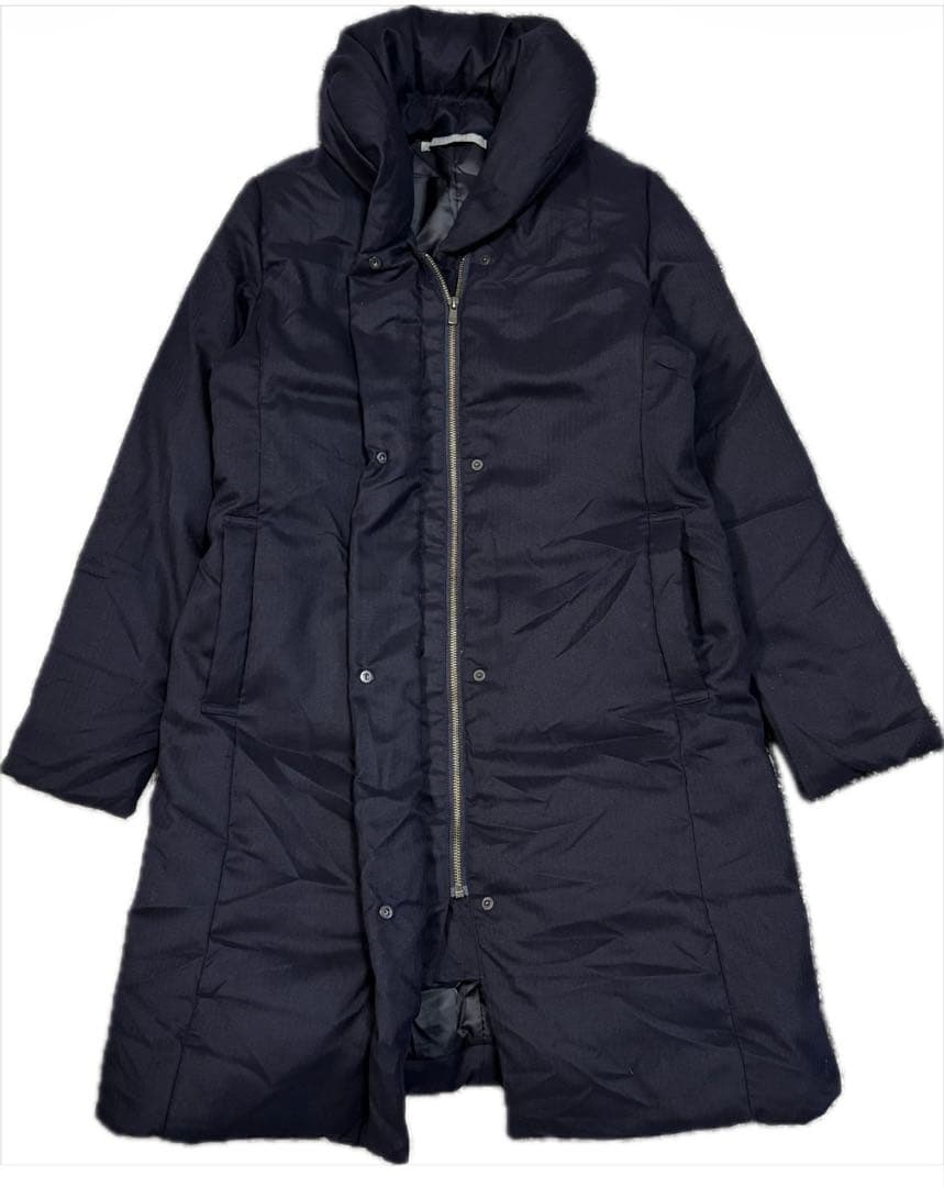 セオリーリュクス ボリュームネック　ロング　ダウンコート ネイビー　40