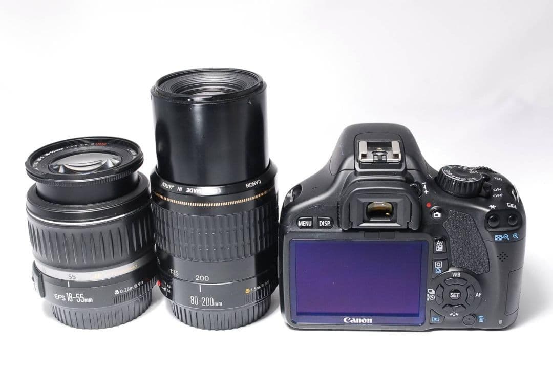 ♥シャッター数極少♥キャノン Kiss X4 一眼レフ Wレンズ 望遠レンズ付