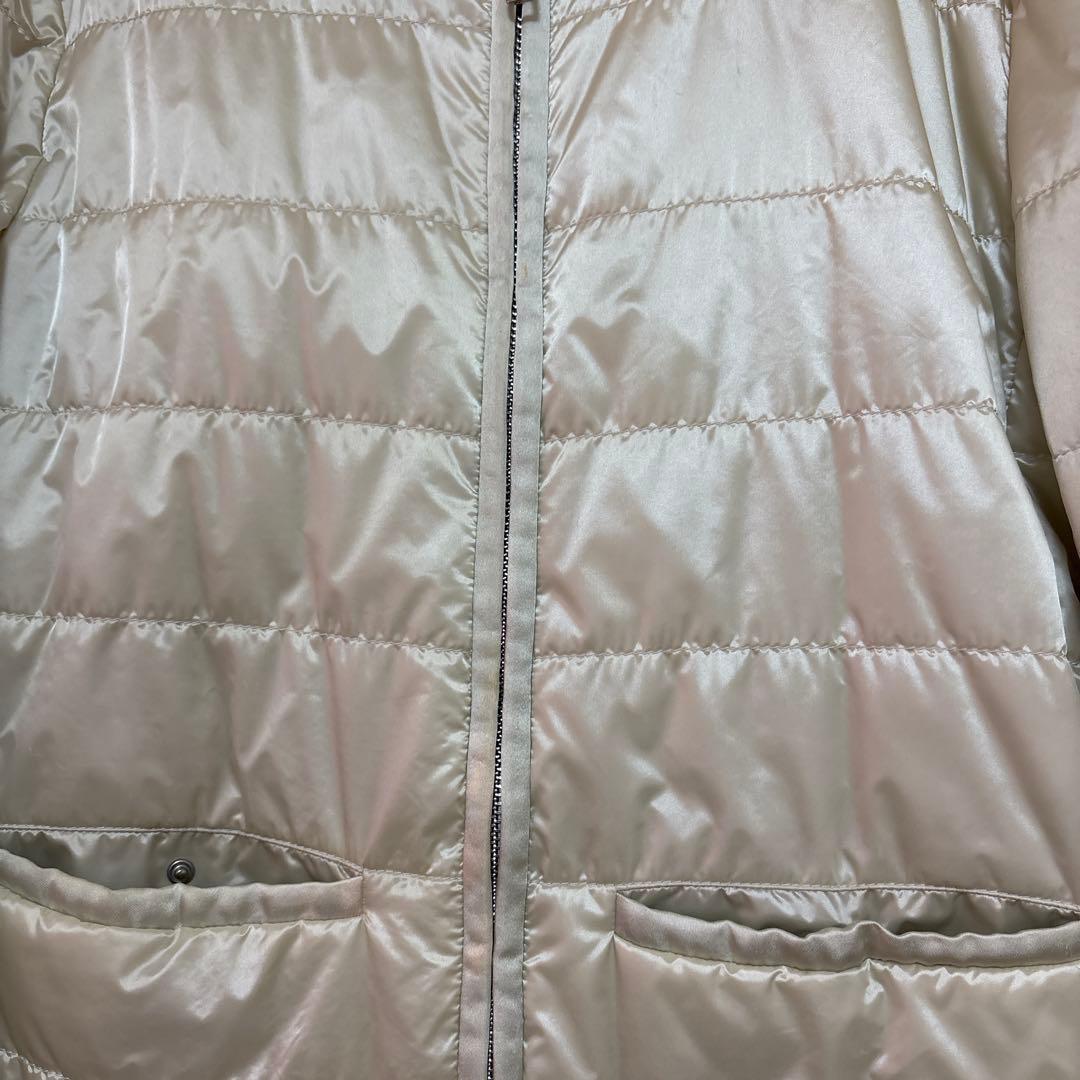 PRADA ノーカラーダウンジャケット　アイボリー