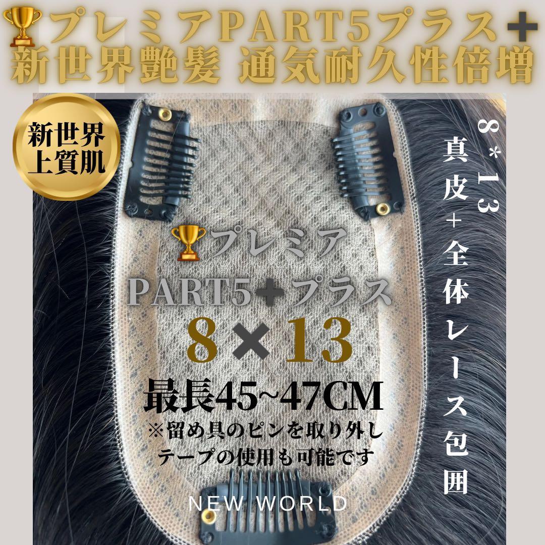 最新20252026新世界8*13Part⑤＋ヘアピース　人毛レミー総手植え