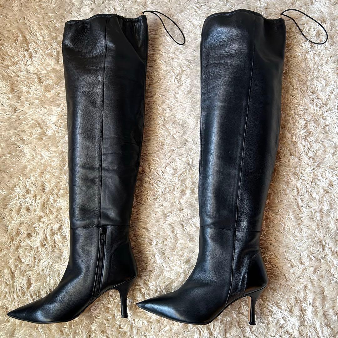 未使用Whim Gazette Hoaw. ニーハイブーツ　ブラック 24cm