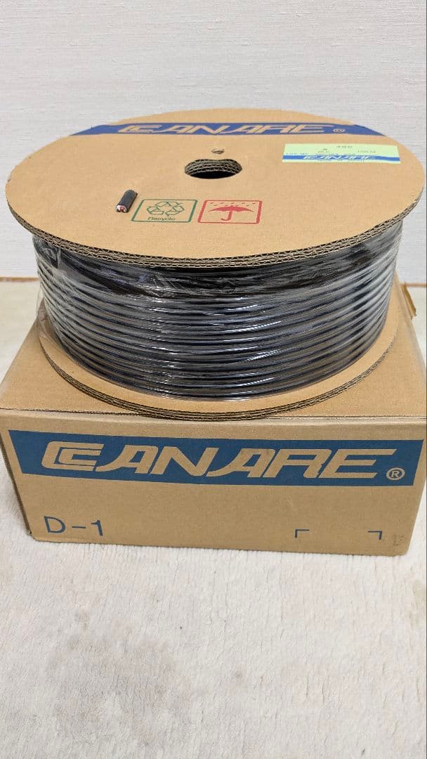 CANARE 4S6 ブラックケーブル 100m スピーカーケーブル
