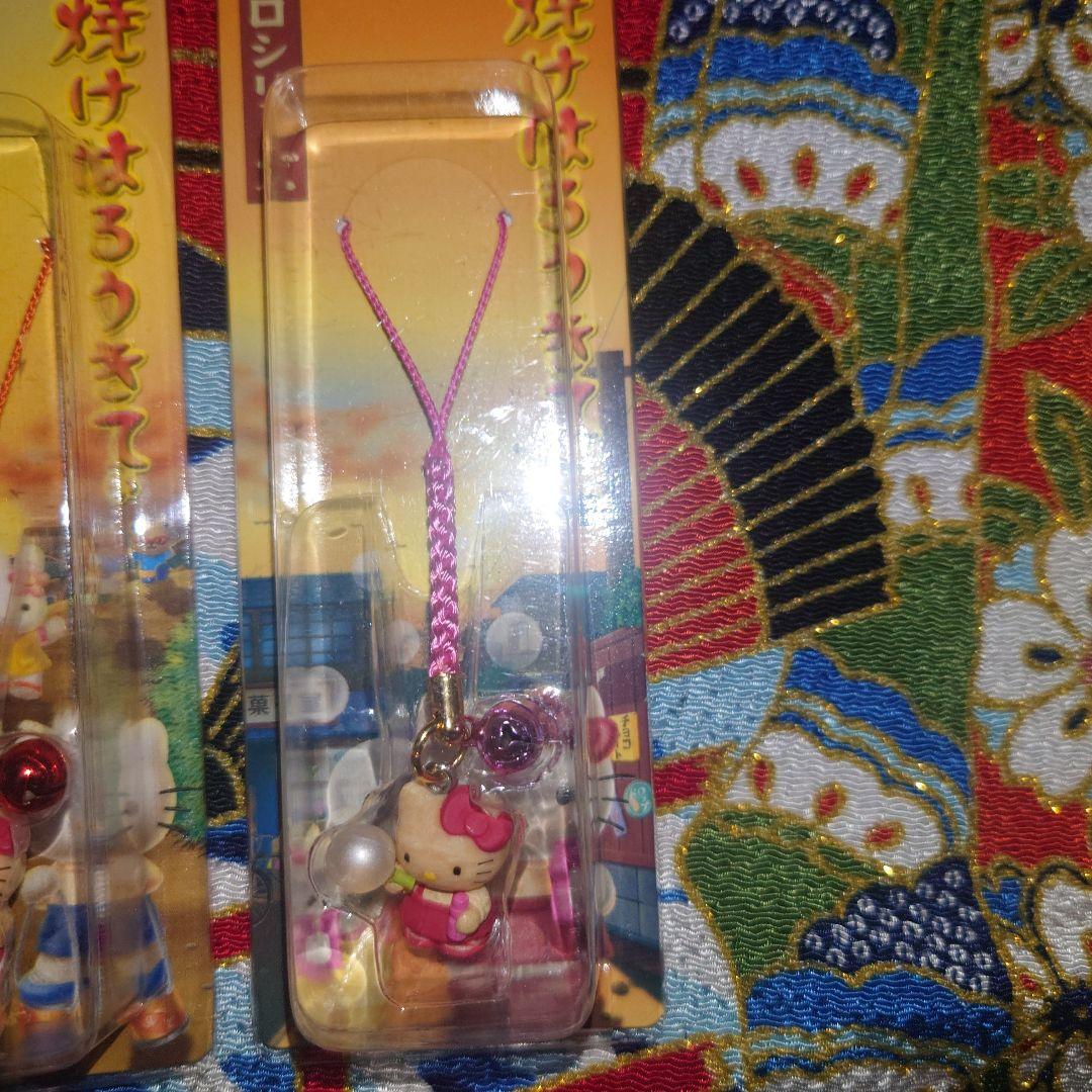 へ*可様 ハローキティ　根付　夕焼けはろうきてぃ　レトロシリーズ　シャボン玉　か