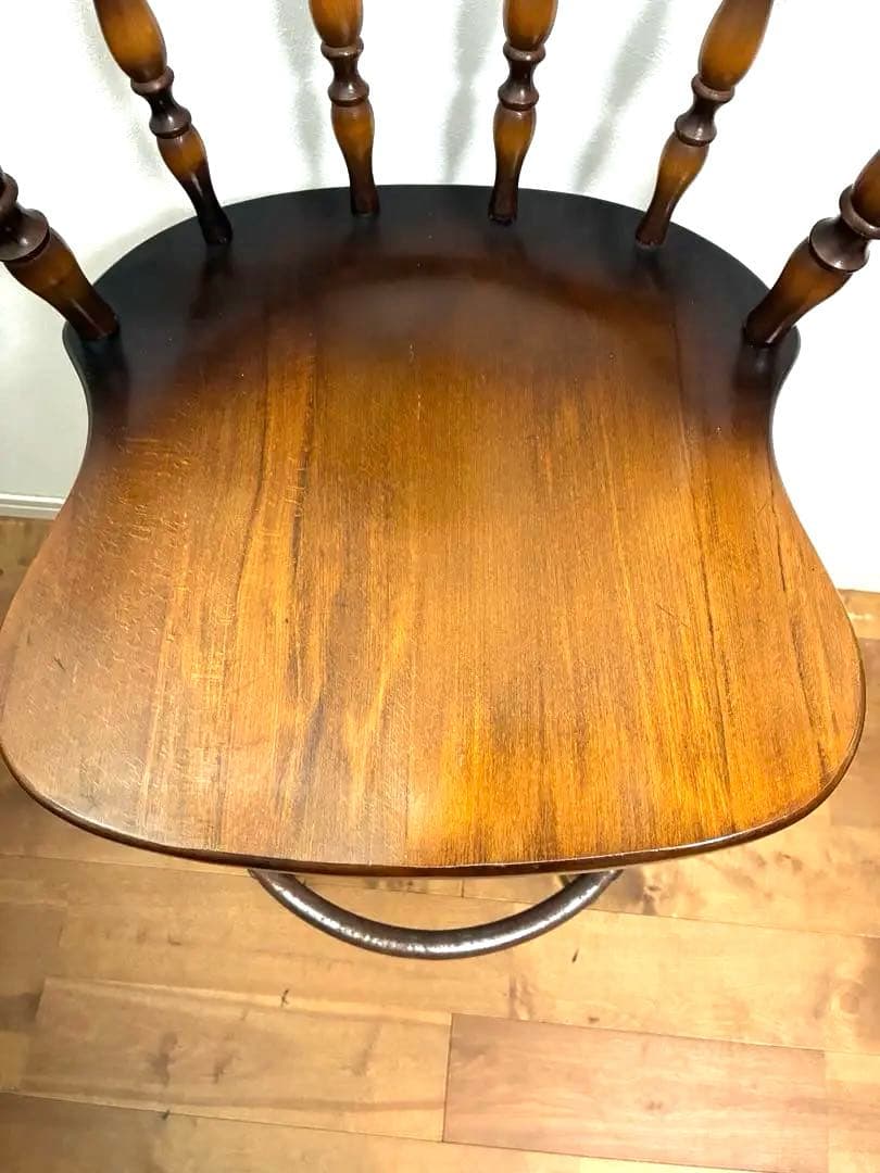 飛騨産業　キツツキマーク ハイチェア　カウンターチェア 回転椅子①