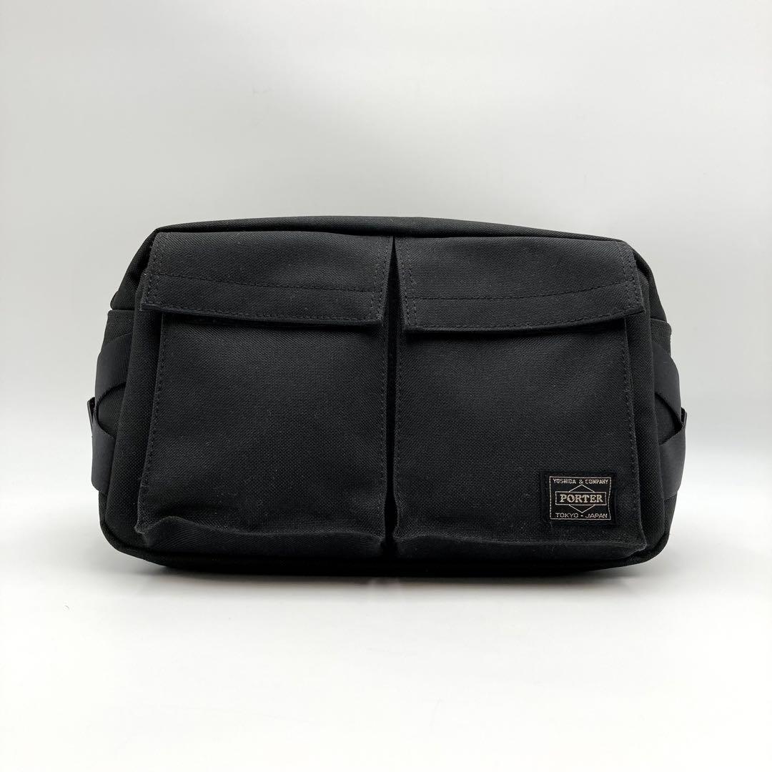 白ひげ✨PORTER 吉田カバン スモーキー ボディバッグ 黒 ポケット