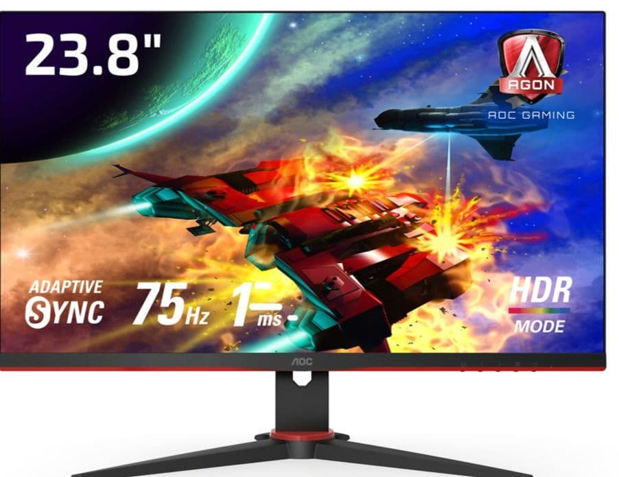 AOC　ゲーミングモニター ブラック & レッド [23.8型 /フルHD