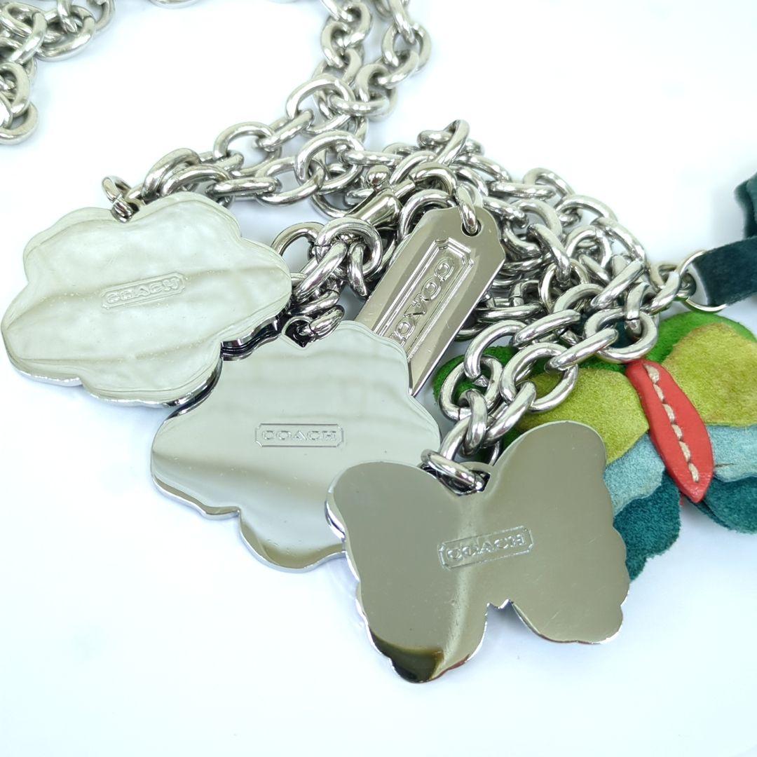 COACH　コーチ　チェーン　ベルト　フラワー　バタフライモチーフ