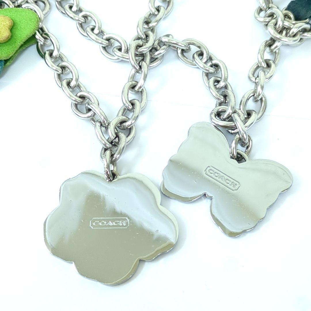 COACH　コーチ　チェーン　ベルト　フラワー　バタフライモチーフ