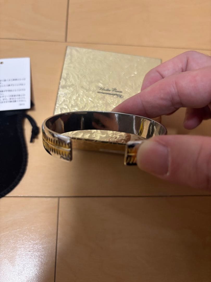 名作　サイズM アンダーカバー　GIZ柄バングル　ブレスレット シルバー925