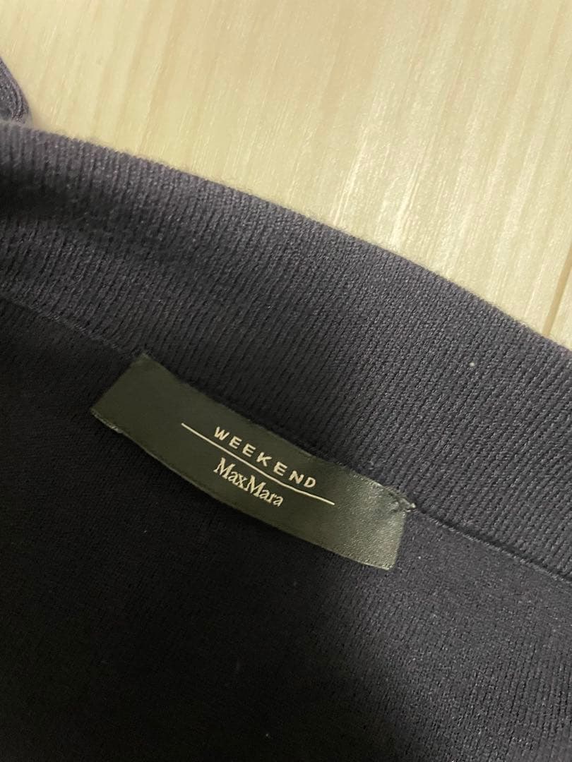 WEEKEND MaxMara ロゴブラックニットタイトスカート