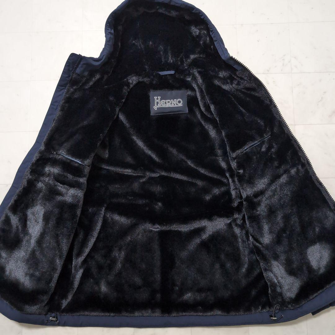 新品 2023AW HERNO ウォーターリペレントフェイクファー中綿ブルゾン