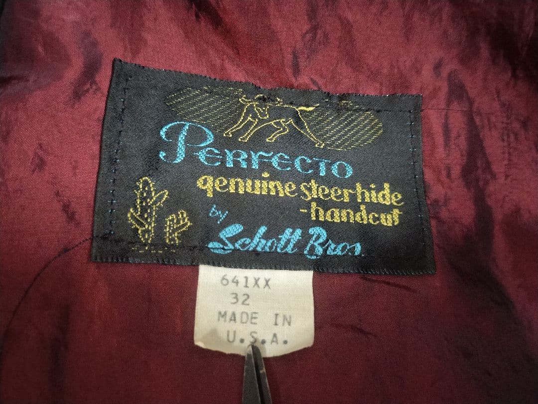 Schott 641xx 32 ライダース カウハイド 別注