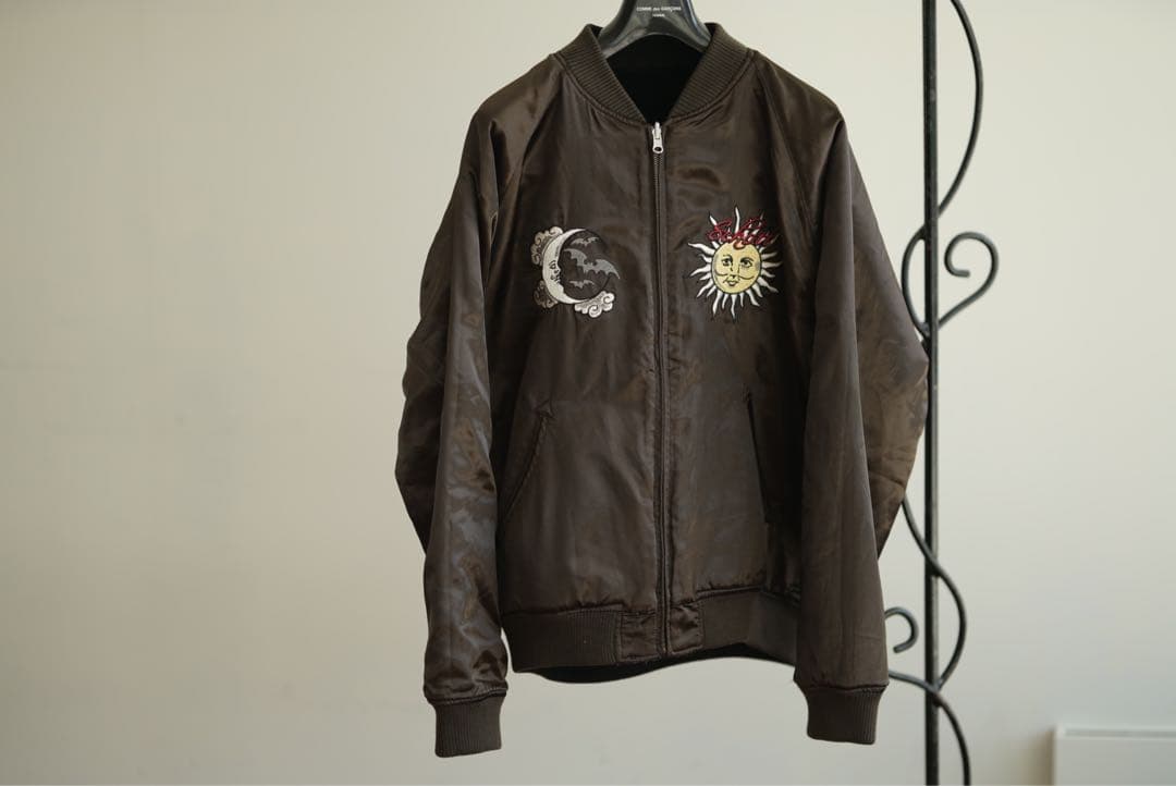 Schott リバーシブル ベロア スカジャン スカル 刺繍 ジャケット