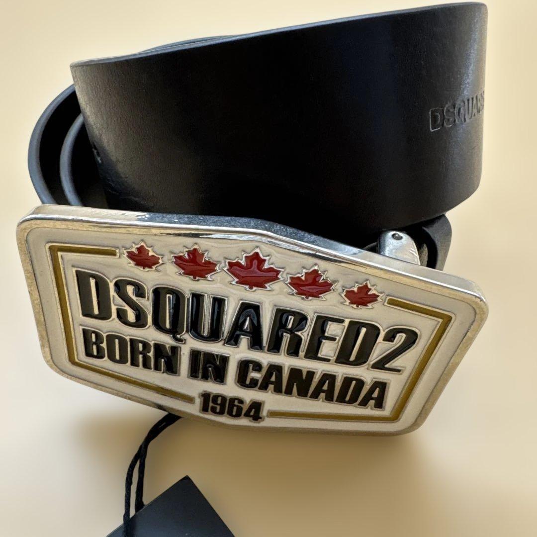 ディースクエアード DSQUARED2 ロゴバックルレザーベルト