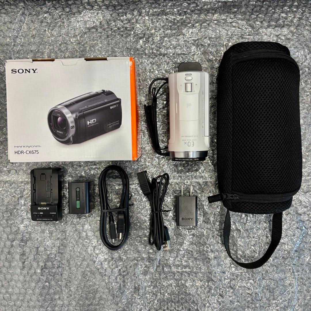 【中古・美品】SONY HDR-CX675 SONY純正ケース・NP-FV70付