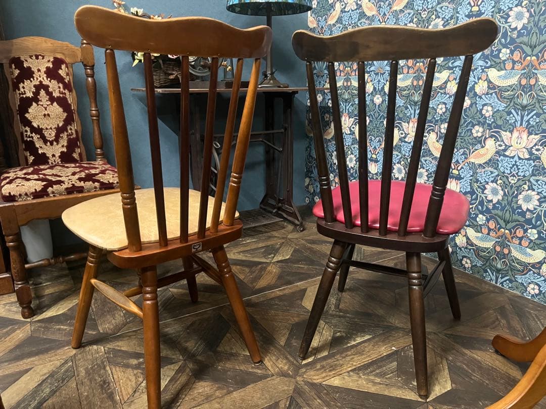 レトロチェア 昭和レトロ 椅子 セット 当時物 インテリア ビンテージ