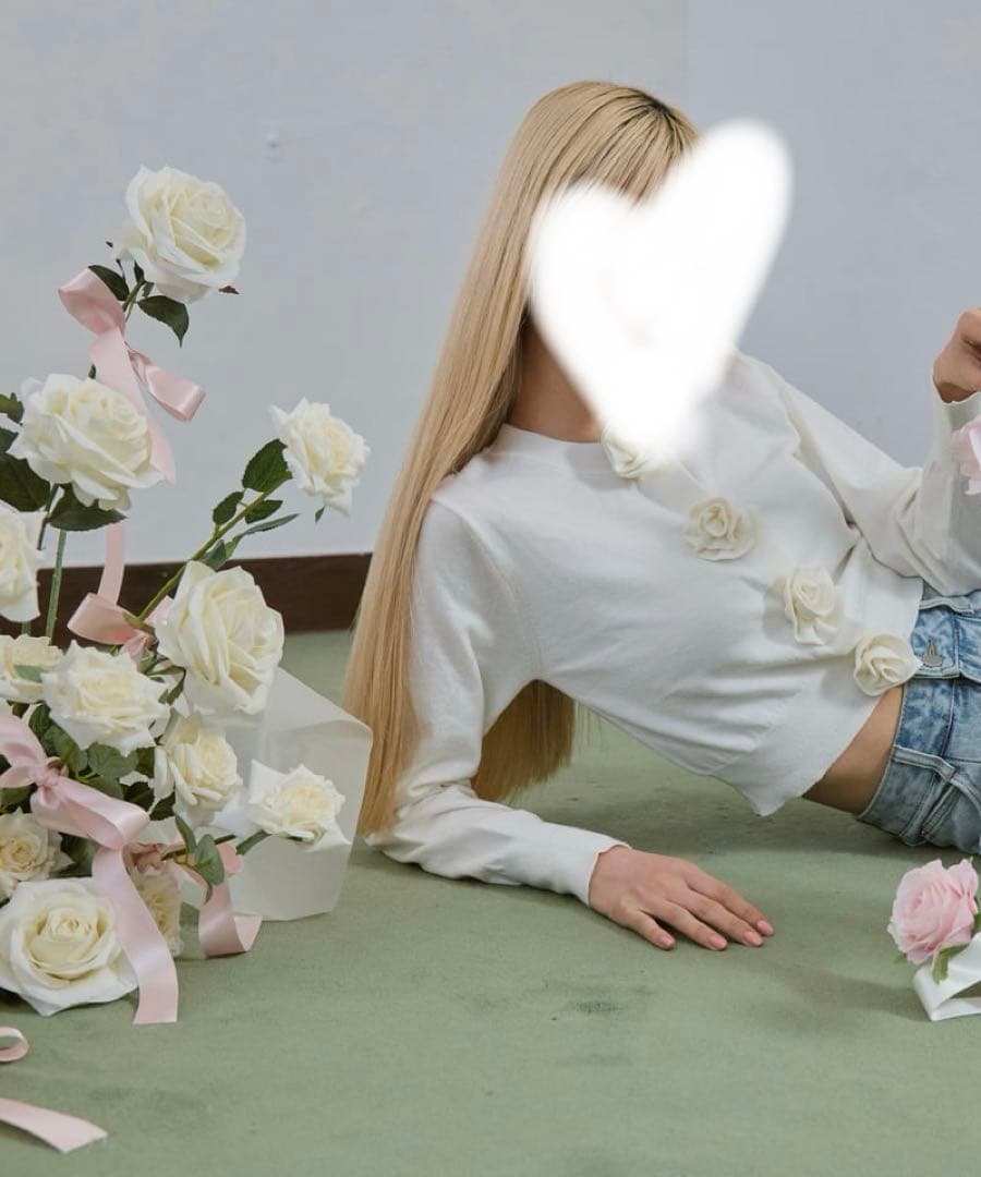 トップス Treat Urself Rose flower motif cardigan