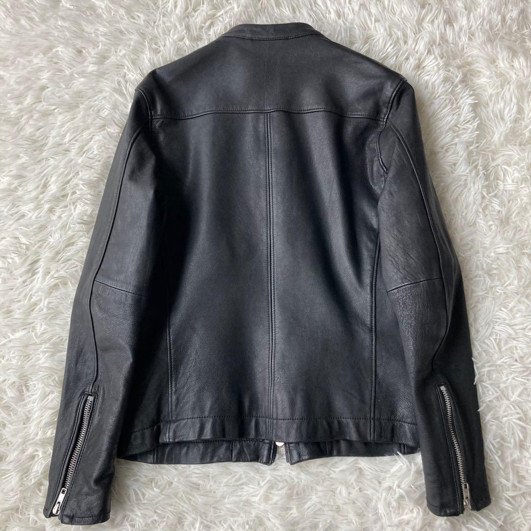 【美品】 ユナイテッドアローズ レザーシングルライダース 山羊革 レディース M