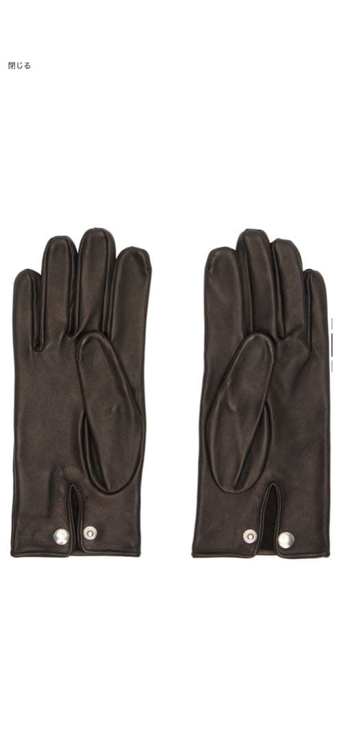 ERNEST W. BAKER ブラックレザーグローブ