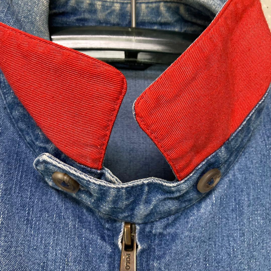 USA製 90年代 ポロ　ラルフローレン デニム スイングトップ メンズ