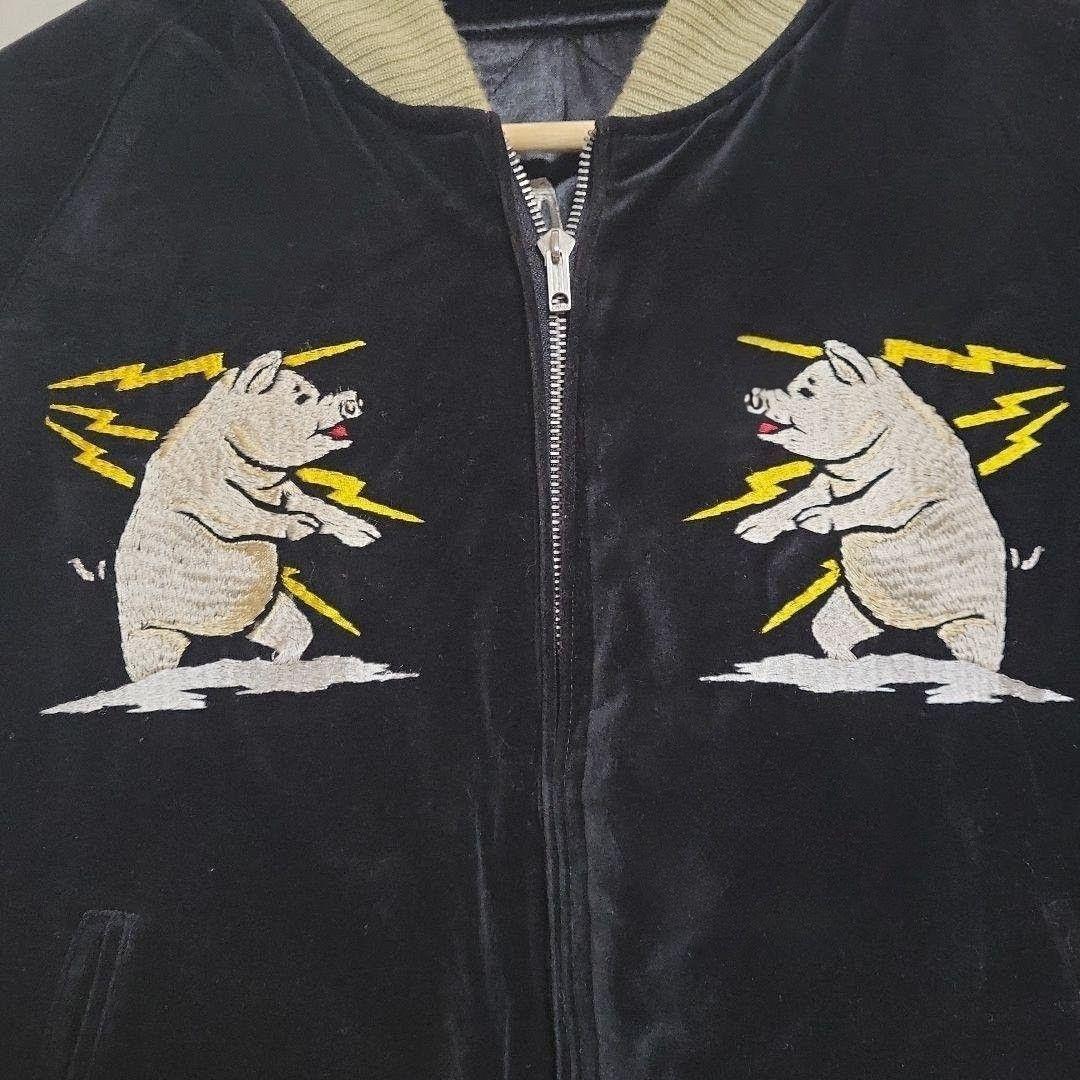 【美品】ステュディオ　ダルチザンスカジャン　別珍　Lサイズ　リバーシブル