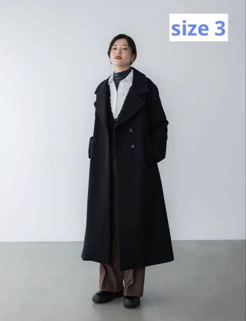 再値下げcrewre クルーレ　カスタムメルトンマキシコート　サイズ３