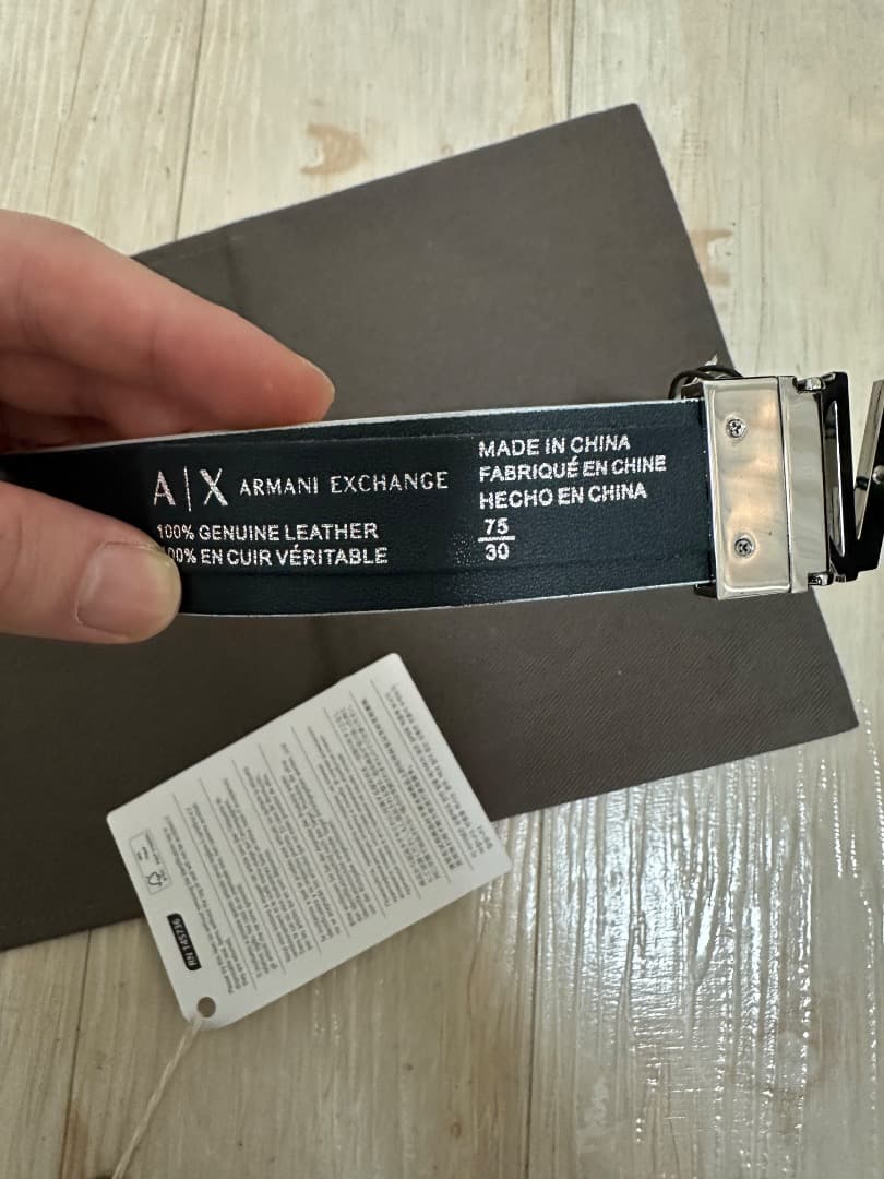 【新品】アルマーニ Armani Exchange ホワイト ベルト 75