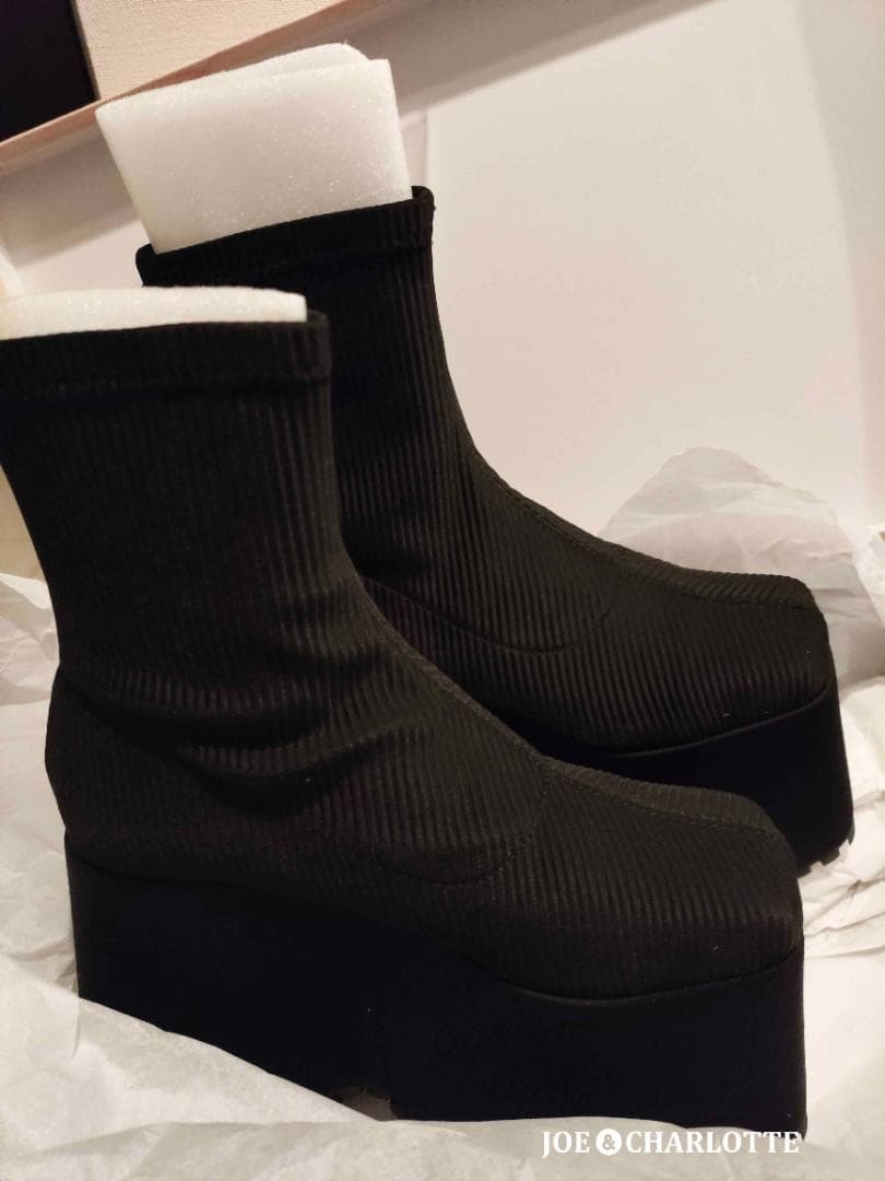 ミシェルマカロン michell macaron 厚底ストレッチショートブーツL