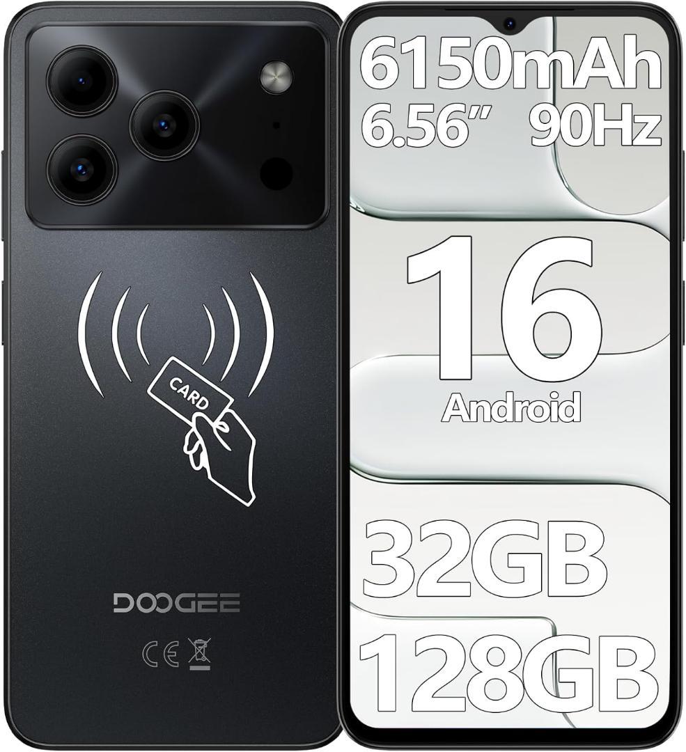 【Android16スマホ】DOOGEE Note55 6.56 インチ
