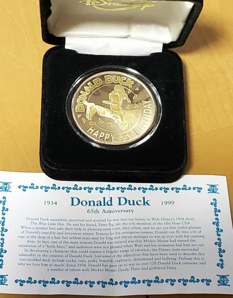 ドナルド・ダック　65周年記念シルバー　限定　新品未使用