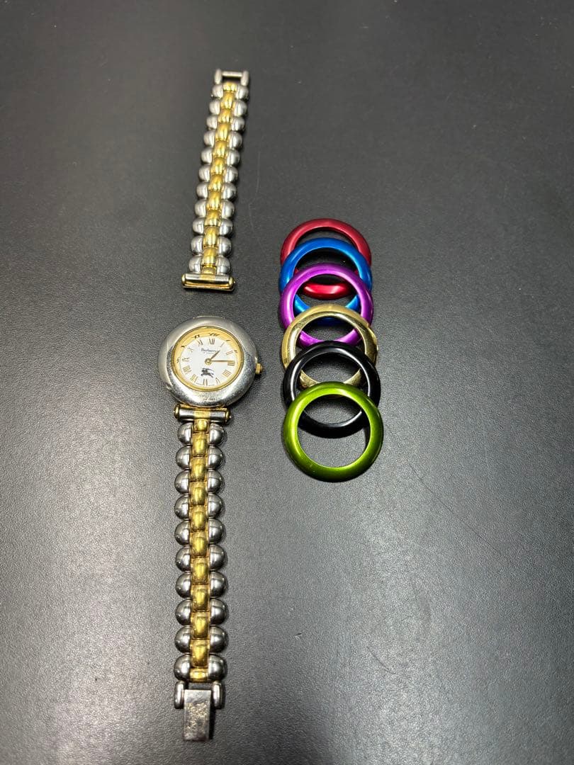 【稼働品】BURBERRY 9100L チェンジベゼル バーバリー 腕時計 訳有